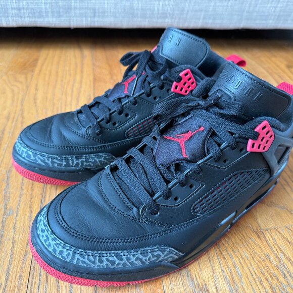 Nike Air Jordan Spizike Low Bred Black Gym Red Men's 10 - Picture 3 of 6